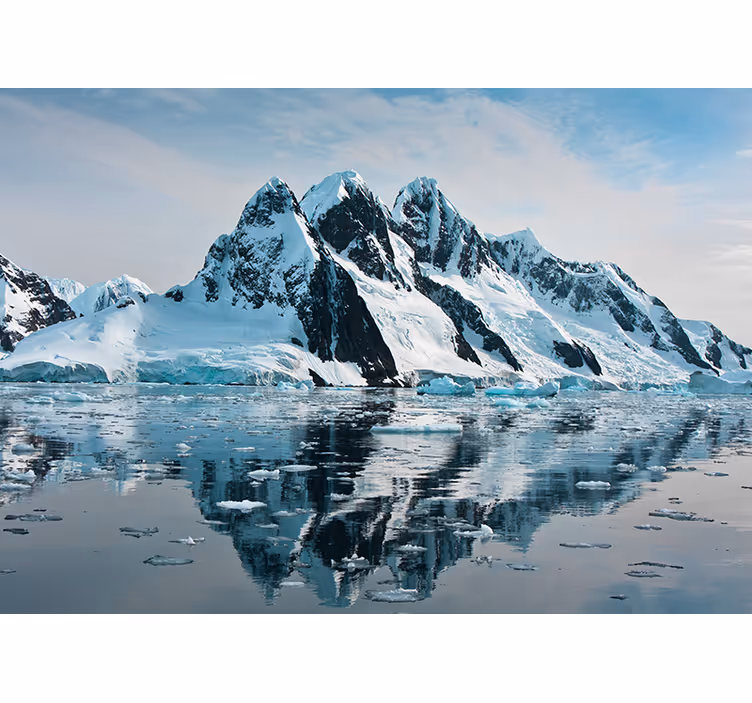 Living room roller blind 3d hidden iceberg - TenStickers