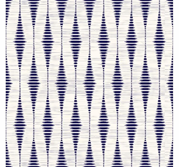 Blue roller blind in navy blue rabaul ikat design - TenStickers