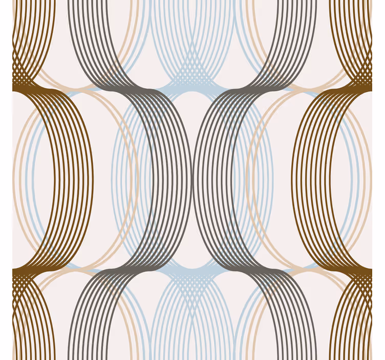 Modern roller blind with oval lines design - TenStickers