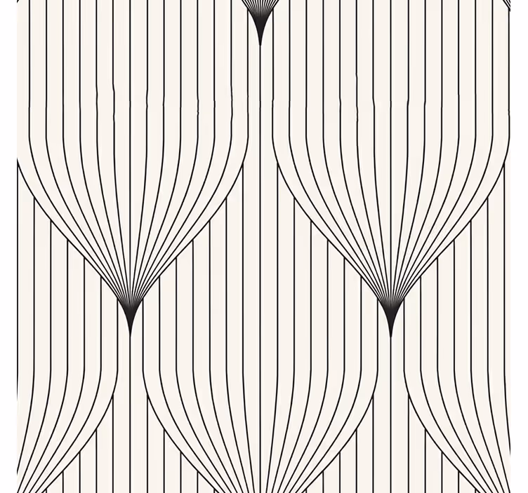 Modern roller blind with symmetric deco feather - TenStickers