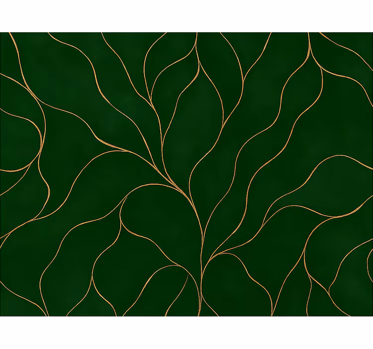 Modern roller blind in green and gold marble texture - TenStickers