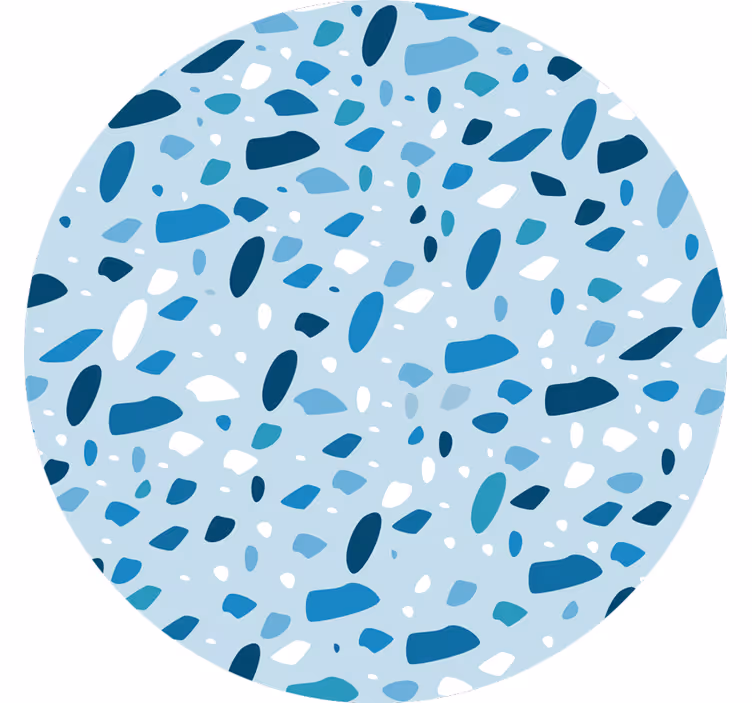 Blue roller blind in blue terrazzo texture - TenStickers
