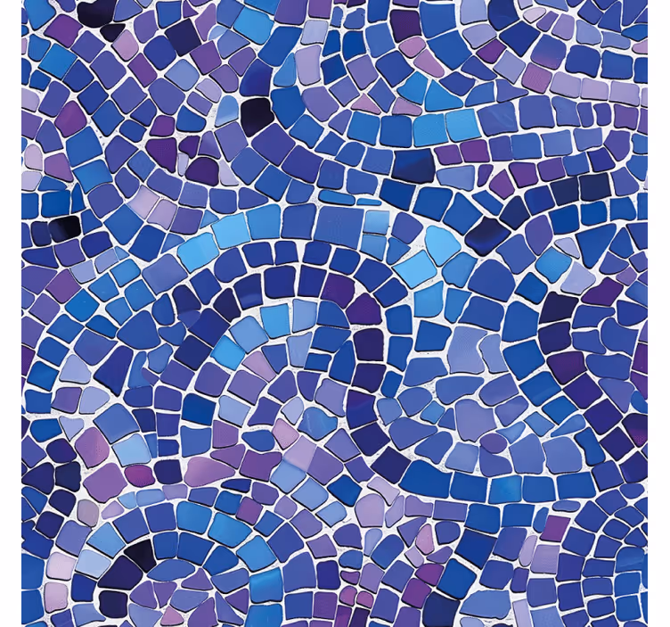 Blue roller blind with mosaic design effect - TenStickers