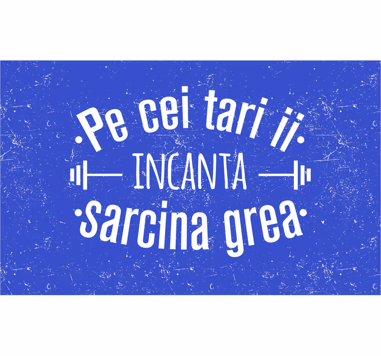 Strong souls are enchanted by a heavy load blue roller blind - TenStickers