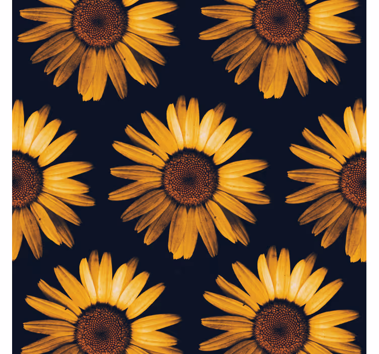 Living room roller blind yellow sunflower - TenStickers