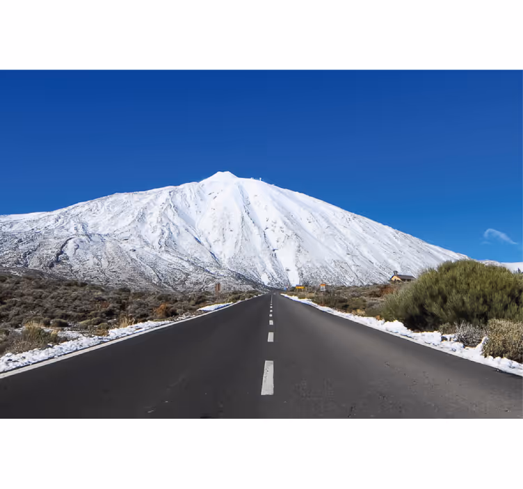 Living room roller blind teide road design - TenStickers