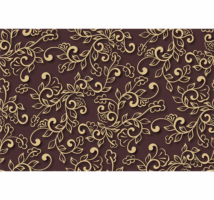 Living room roller blind golden tree leaf design - TenStickers