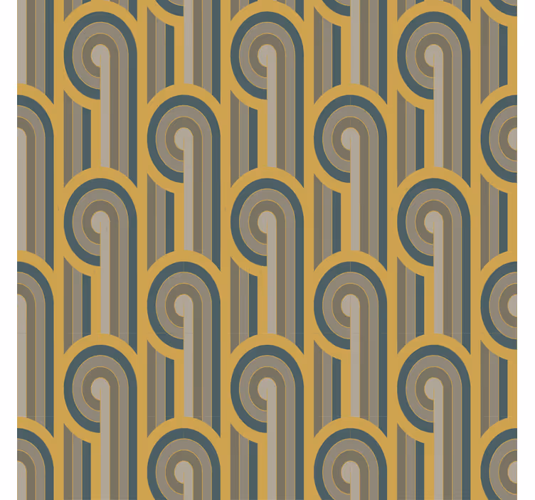 Living room roller blind in art deco geometry - TenStickers