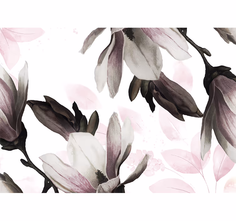 Living room roller blind in glamour floral design - TenStickers