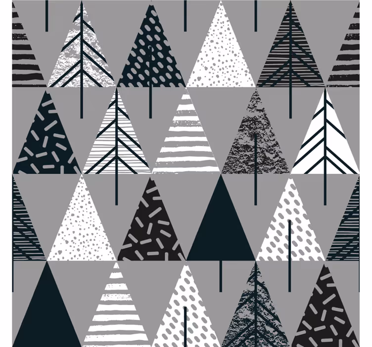 Living room roller blind with minimalist tree design - TenStickers