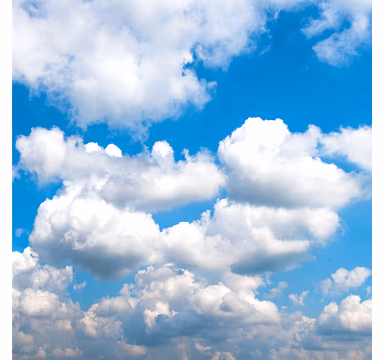 Beautiful blue sky with clouds living room roller blind - TenStickers
