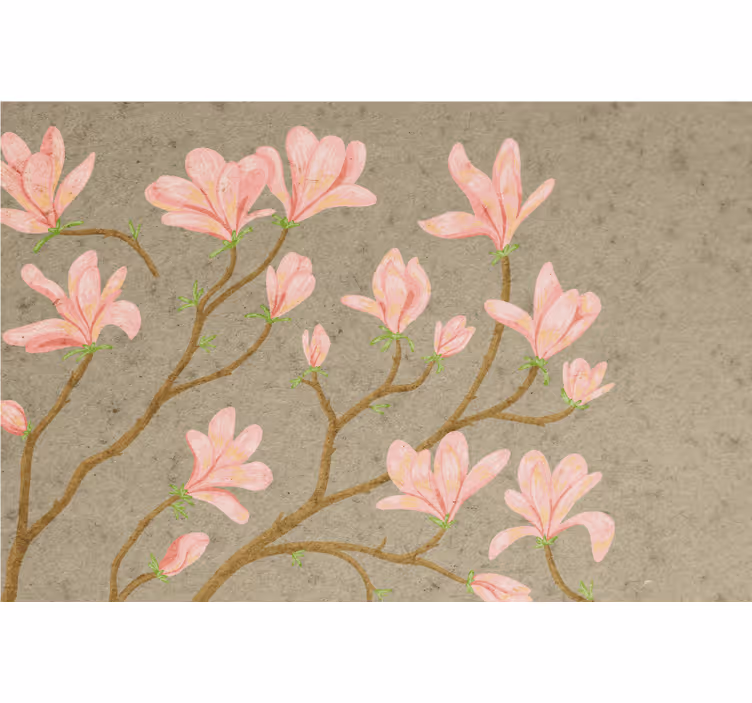 Living room roller blind vintage style magnolia - TenStickers