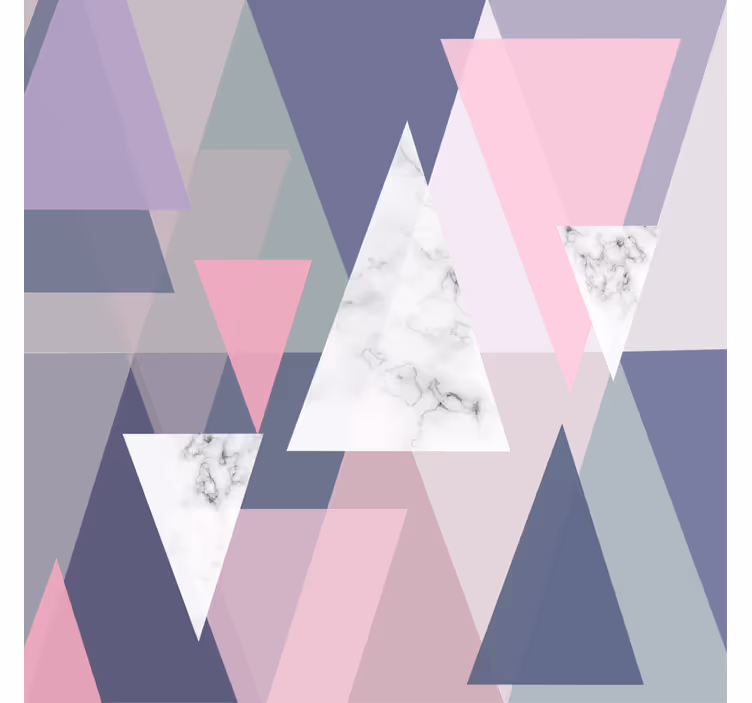 Living room roller blind with 3d triangle design - TenStickers