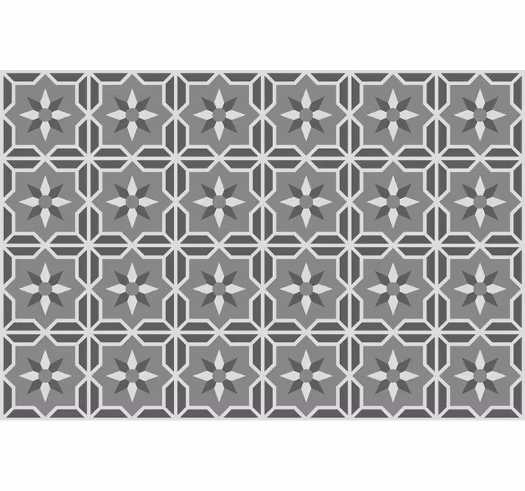 Gray roller blind geometric pattern on soft gray - TenStickers