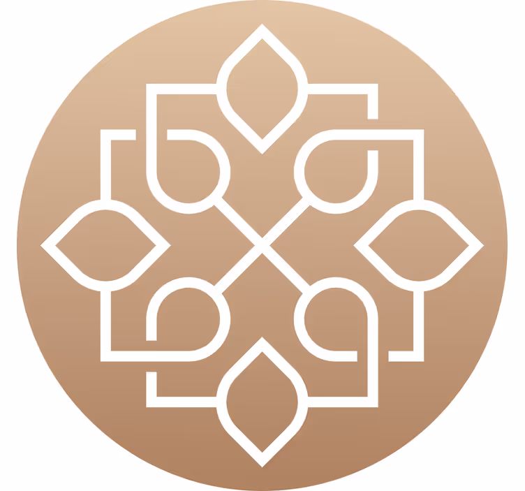 Beige roller blind with simple geometric lines design - TenStickers