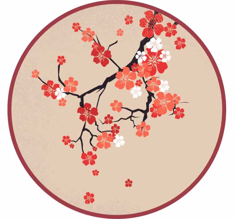 Beige roller blind inspired by korean nature - TenStickers