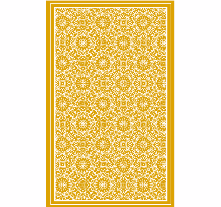 Vintage shape yellow bedroom roller blind - TenStickers