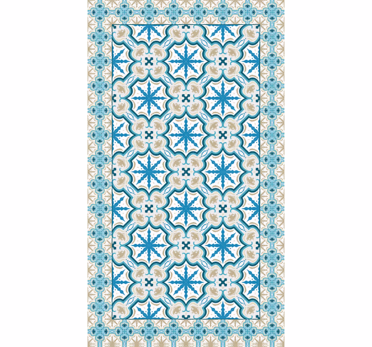 Bedroom roller blind in blue and brown beija - TenStickers