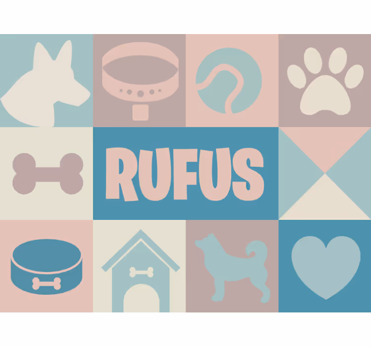 Personalized dogs bedroom roller blind - TenStickers