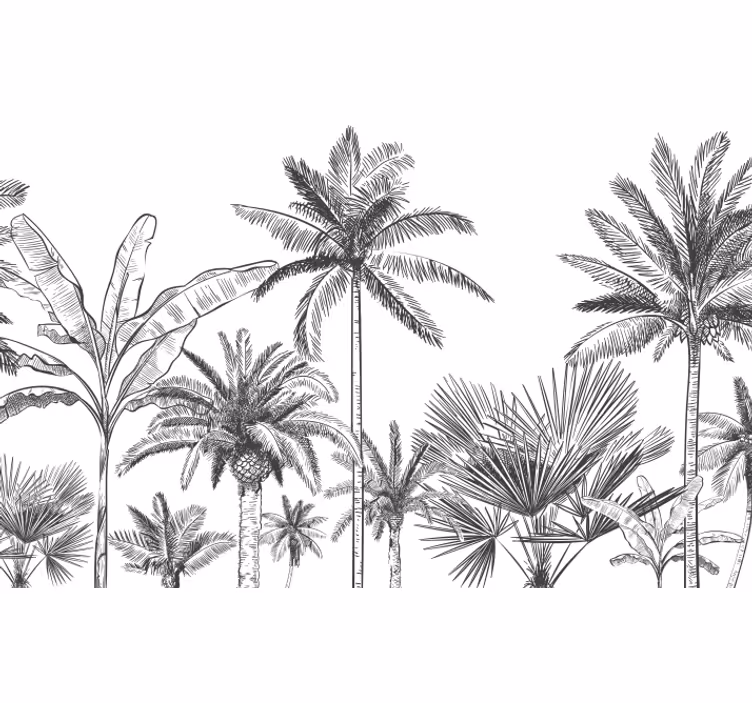 White roller blind jungle mural - TenStickers