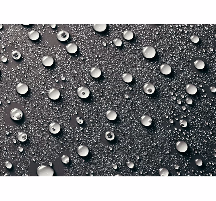 Gray roller blind with gray bathroom water bubbles - TenStickers