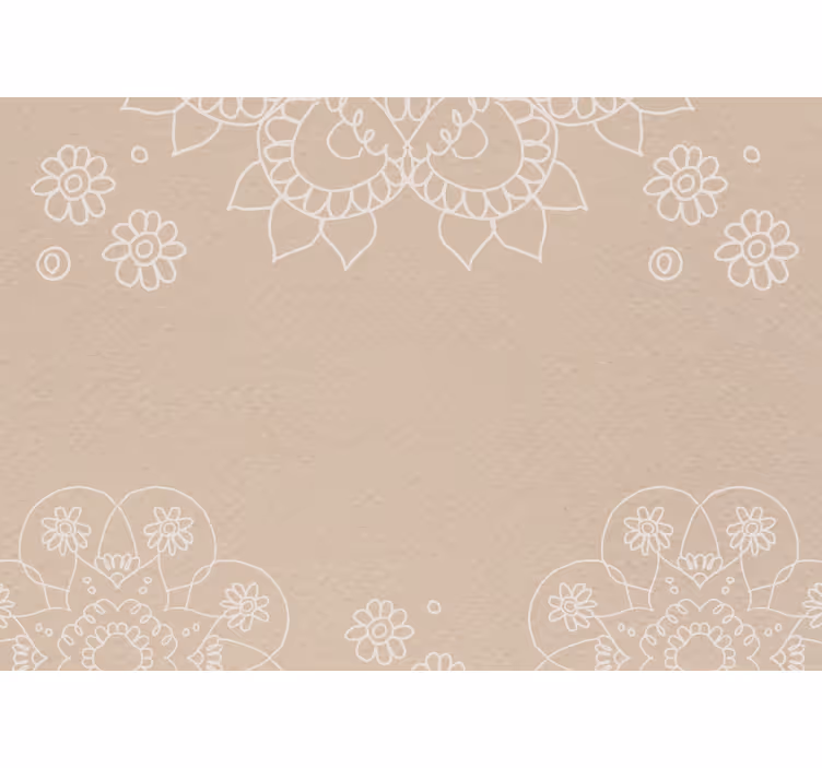 Beige roller blind with indian mandala pattern - TenStickers