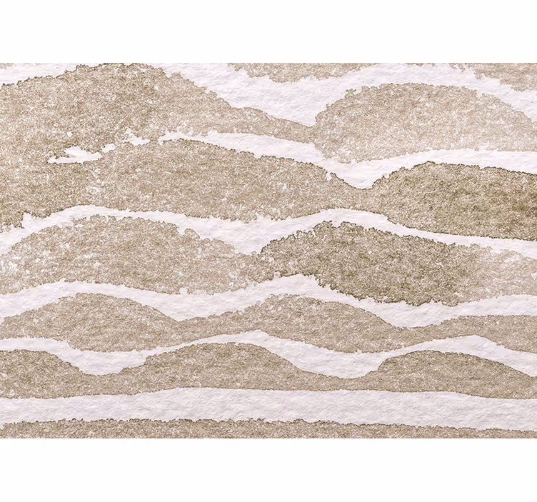 Beige roller blind with light brown wave pattern - TenStickers