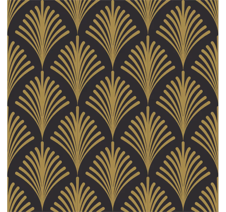 Vintage roller blind 1920s golden elegance - TenStickers