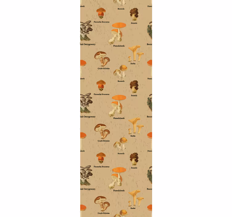 Vintage roller blind in various mushroom styles - TenStickers