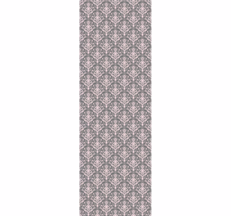 Vintage roller blind with dark gray and pink stripes - TenStickers