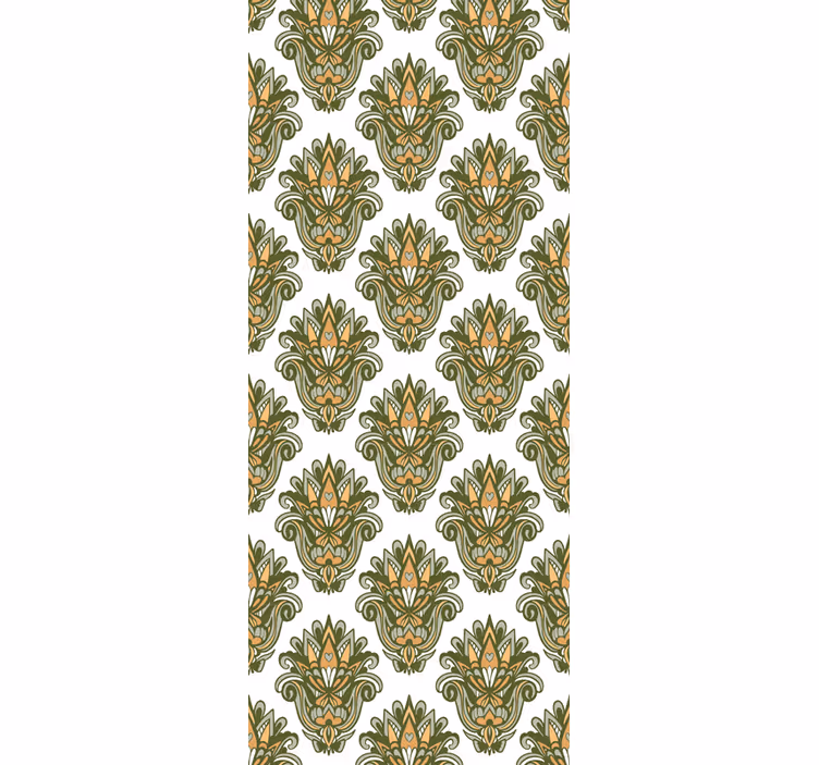 Vintage roller blind basic damask design - TenStickers