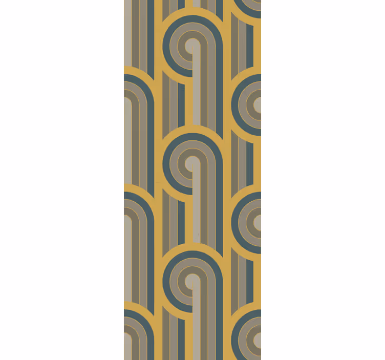 Vintage roller blind with art deco geometric design - TenStickers