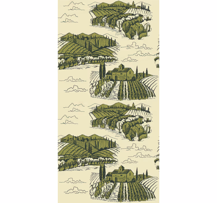 Vintage roller blind country landscape - TenStickers