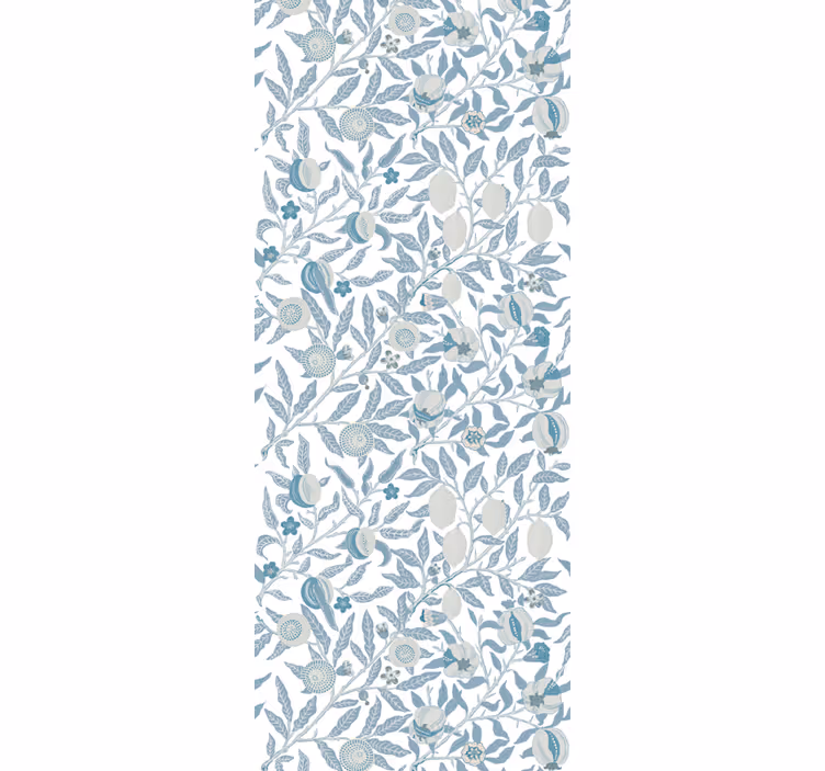Vintage roller blind with blue flowers victorian style - TenStickers