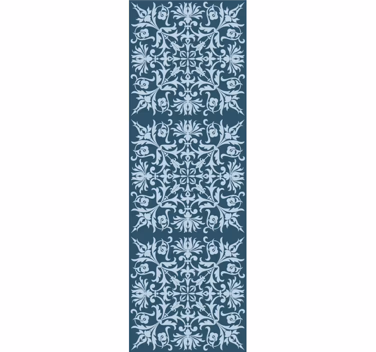 Vintage roller blind in french provincial blue floral - TenStickers