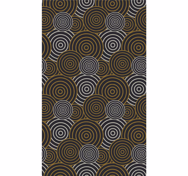 Vintage roller blind with circular line patterns - TenStickers