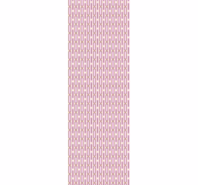 Vintage roller blind in pink geometric 70's design - TenStickers
