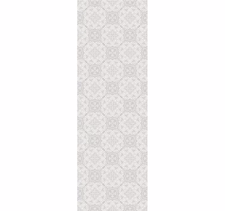 Vintage roller blind in gray ethnic pattern - TenStickers