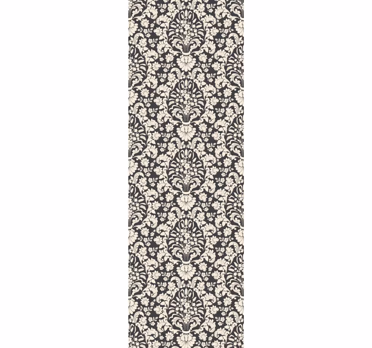 Vintage roller blind with floral detail pattern - TenStickers