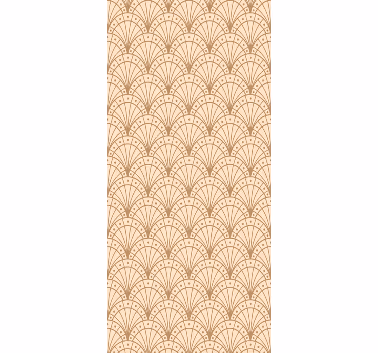 Vintage roller blind with gold oysters decor pattern - TenStickers