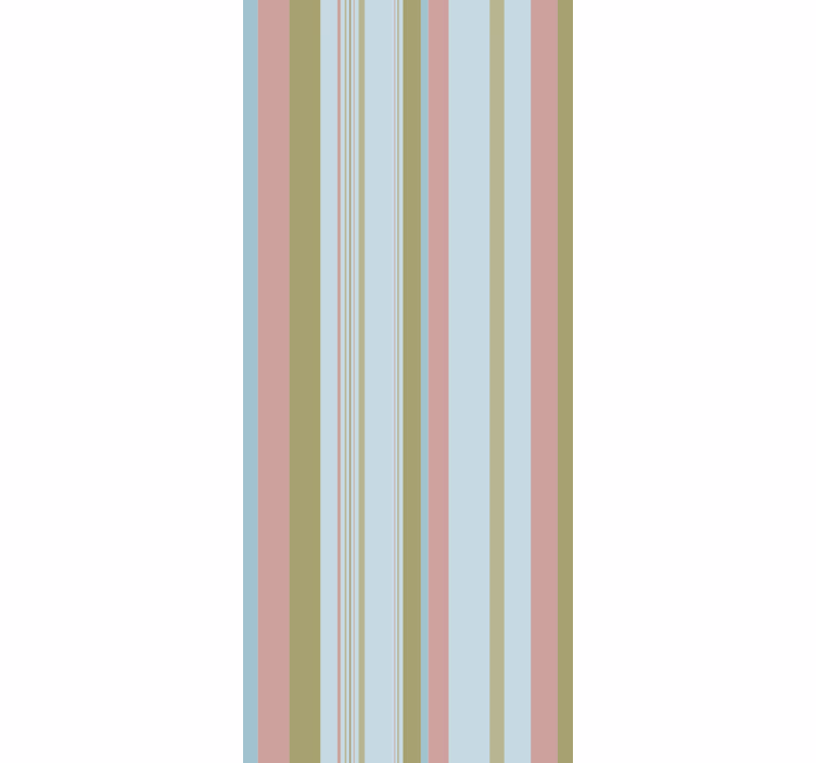 Vintage roller blind in blue and green 80s stripes - TenStickers