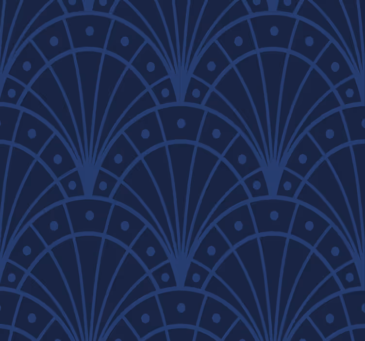 Vintage roller blind in navy blue art deco - TenStickers
