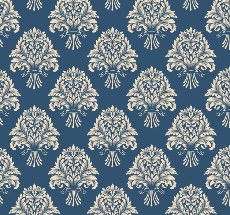 Vintage roller blind baroque floral pattern - TenStickers