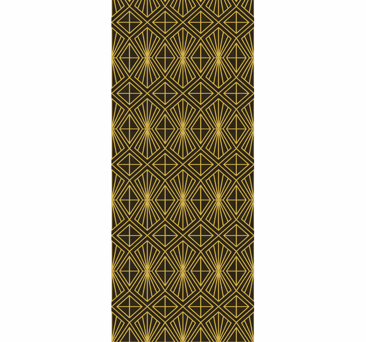 Vintage roller blind geometric art deco gold pattern - TenStickers