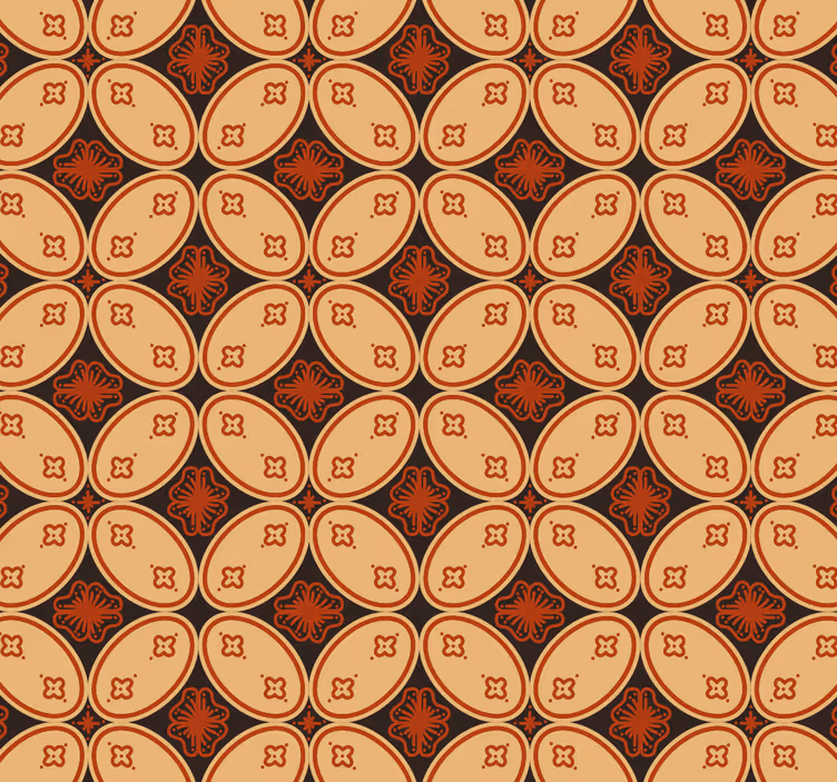 Vintage roller blind with retro patterns - TenStickers