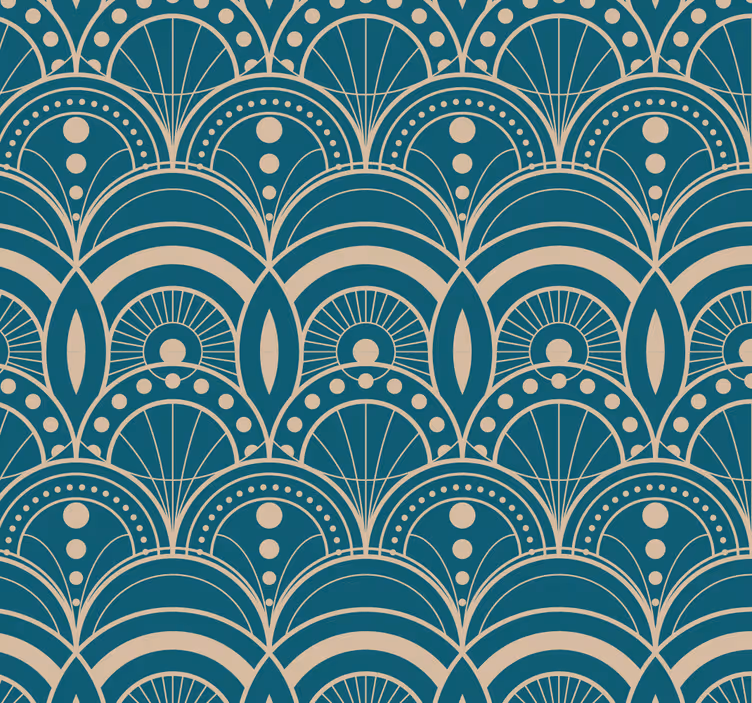 Vintage roller blind in vintage art deco style - TenStickers