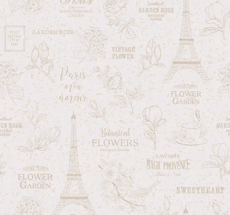 Vintage roller blind in parisian style - TenStickers