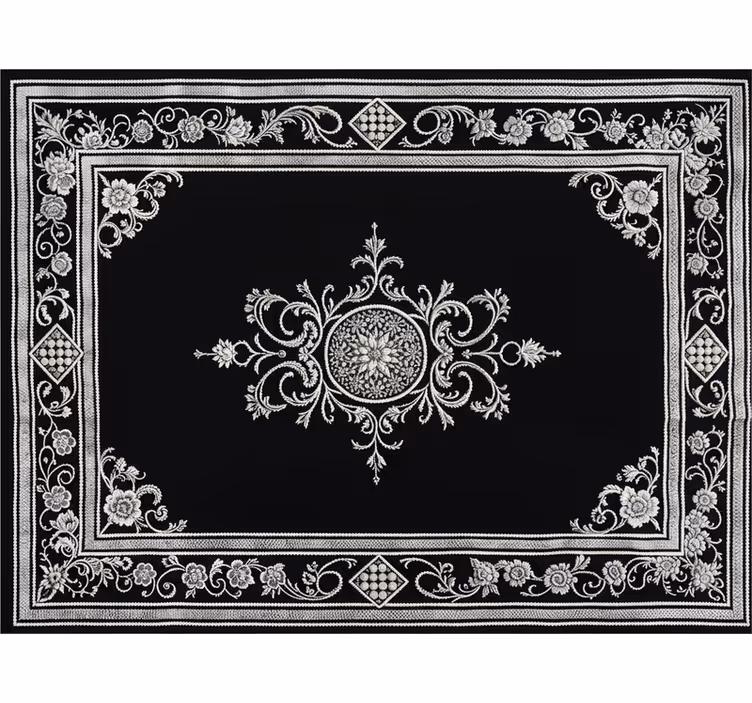Black roller blind traditional oriental style - TenStickers