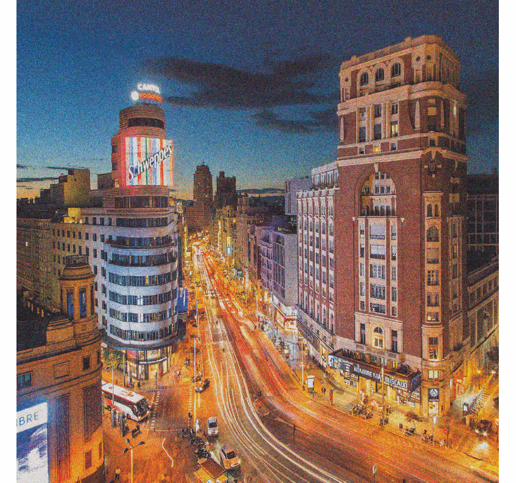 Living room roller blind gran via evening motion - TenStickers
