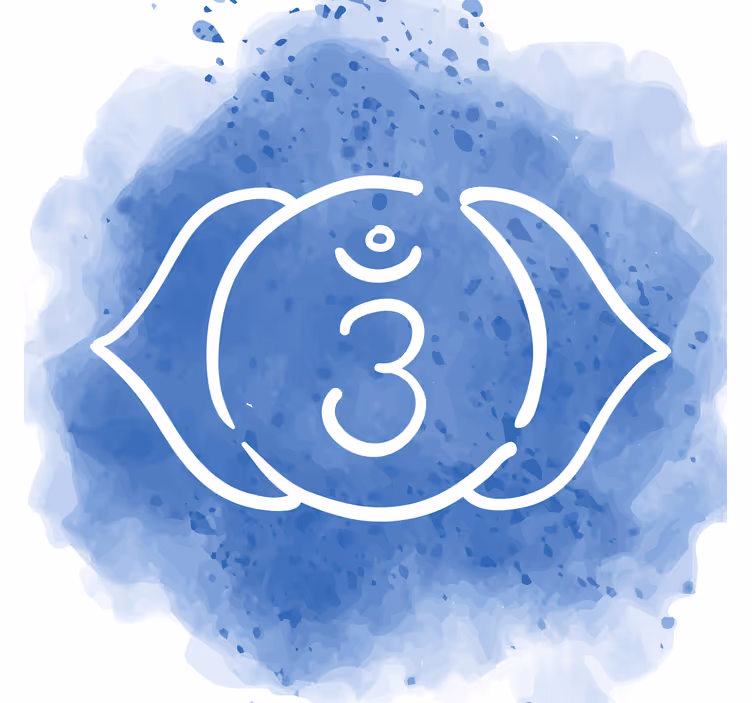 Living room roller blind eye of wisdom symbol - TenStickers